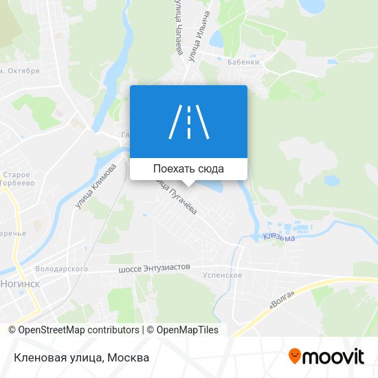 Карта Кленовая улица