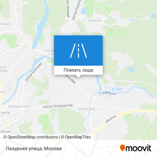 Карта Лазурная улица