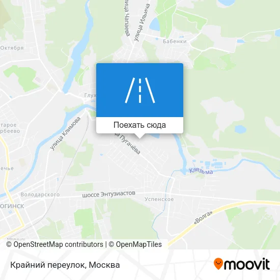 Карта Крайний переулок