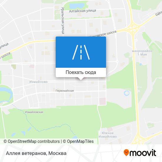 Карта Аллея ветеранов