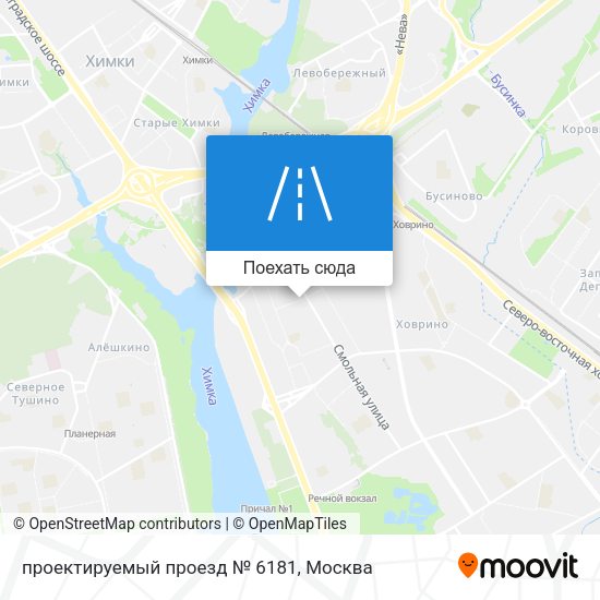Карта проектируемый проезд № 6181
