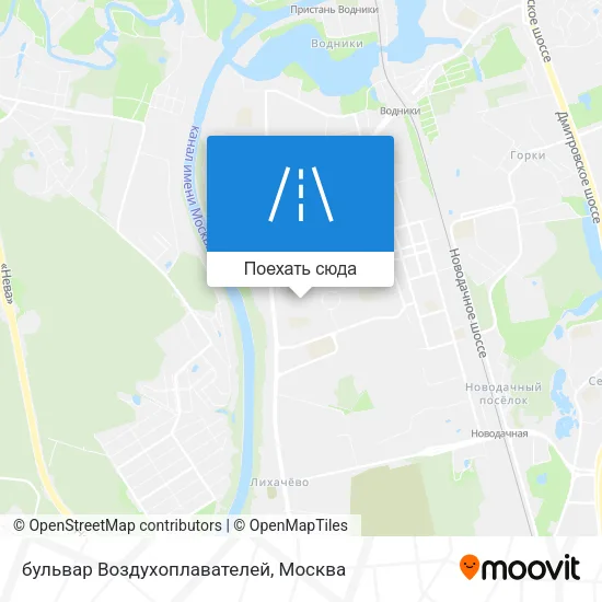 Карта бульвар Воздухоплавателей