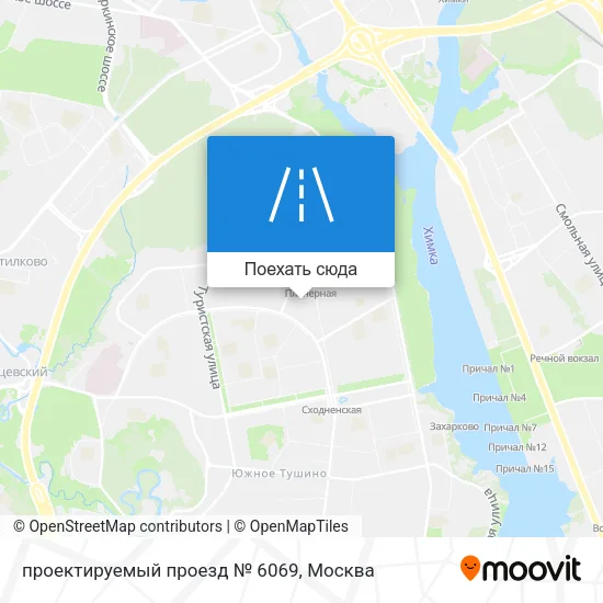 Карта проектируемый проезд № 6069