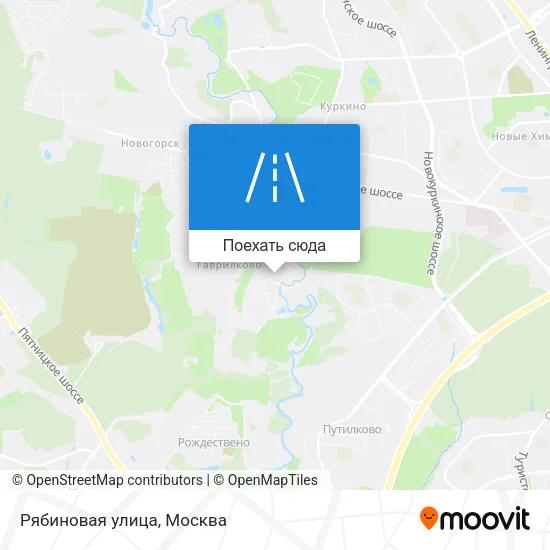 Карта Рябиновая улица