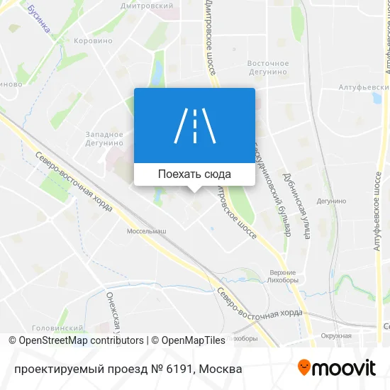 Карта проектируемый проезд № 6191