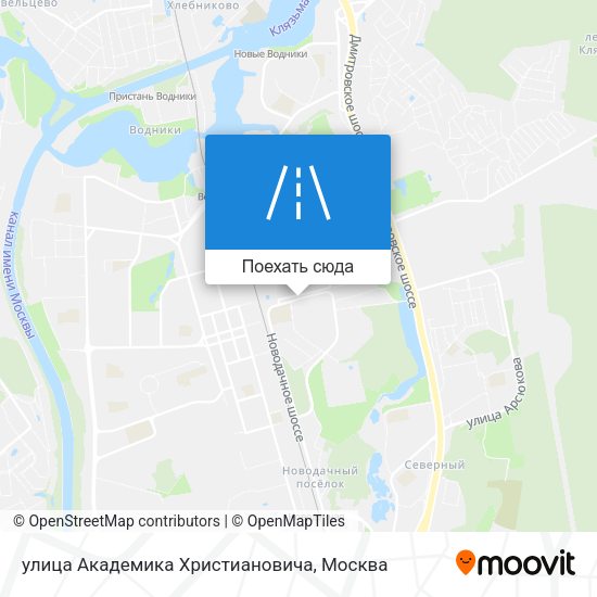 Карта улица Академика Христиановича