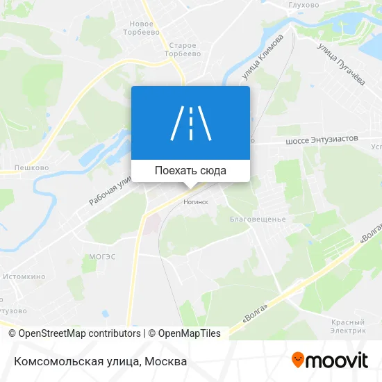Карта Комсомольская улица