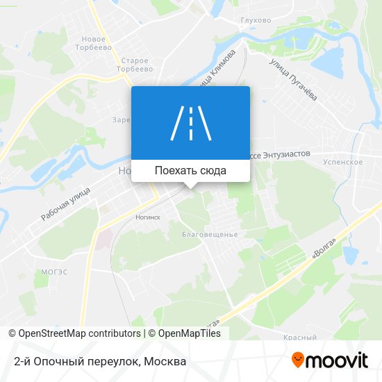 Карта 2-й Опочный переулок
