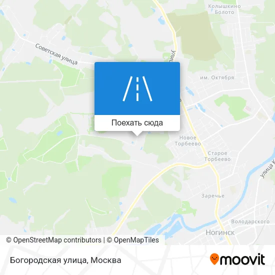Карта Богородская улица