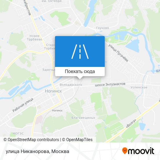 Карта улица Никанорова