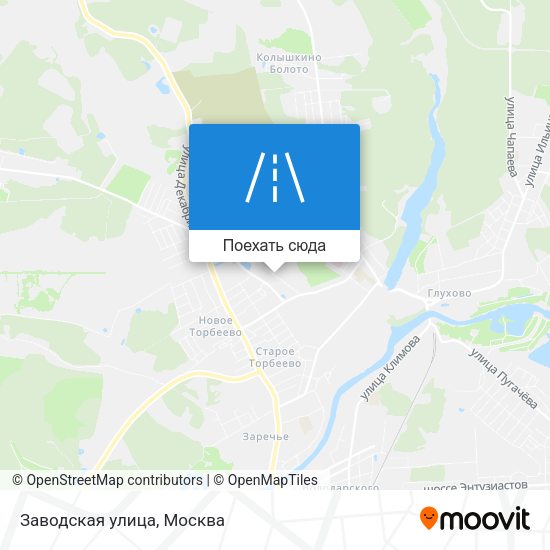 Карта Заводская улица
