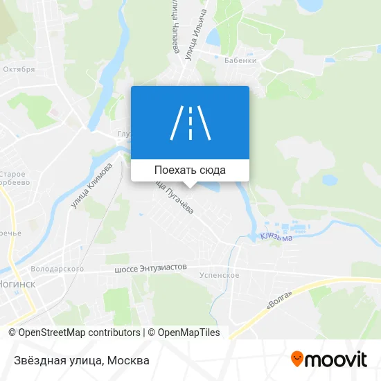 Карта Звёздная улица