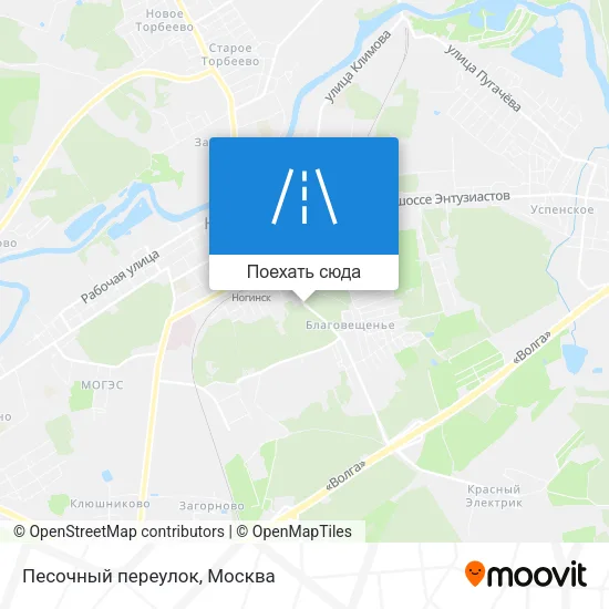 Карта Песочный переулок