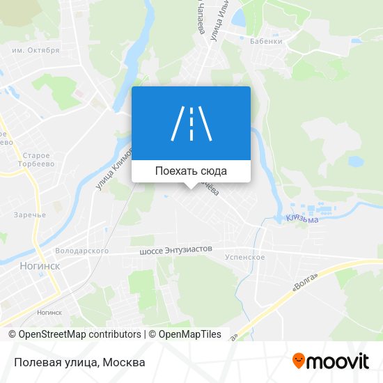 Карта Полевая улица
