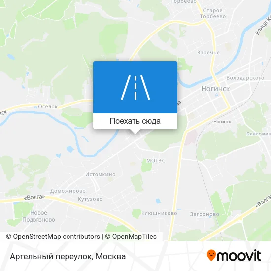Карта Артельный переулок