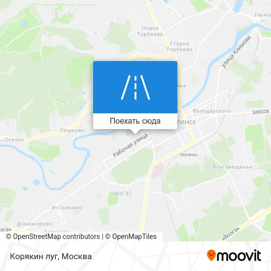 Карта Корякин луг