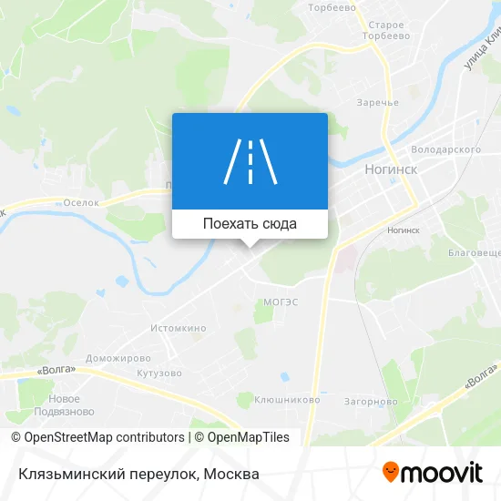 Карта Клязьминский переулок