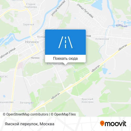 Карта Ямской переулок