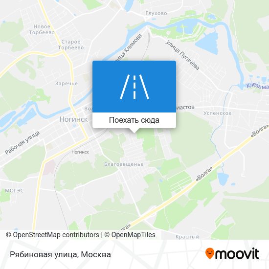 Карта Рябиновая улица