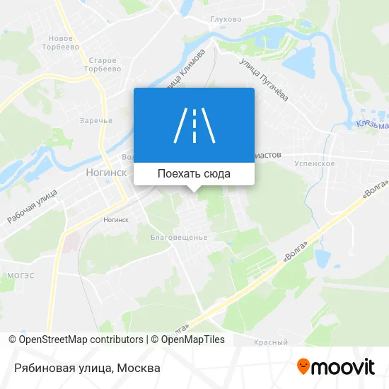 Карта Рябиновая улица