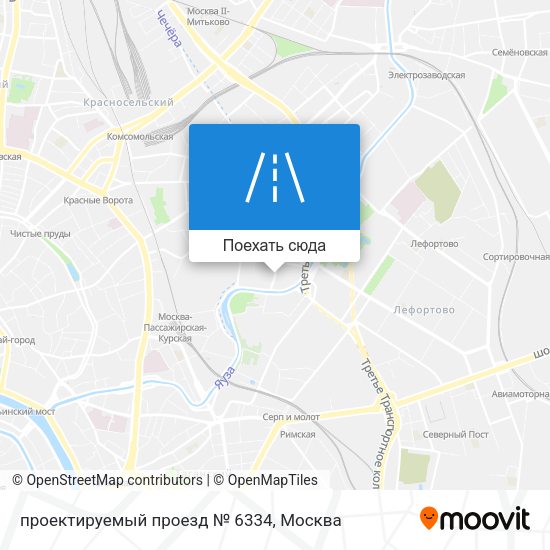 Карта проектируемый проезд № 6334