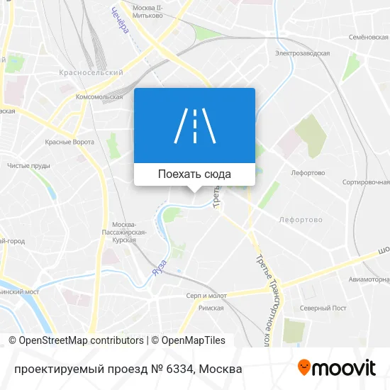 Карта проектируемый проезд № 6334