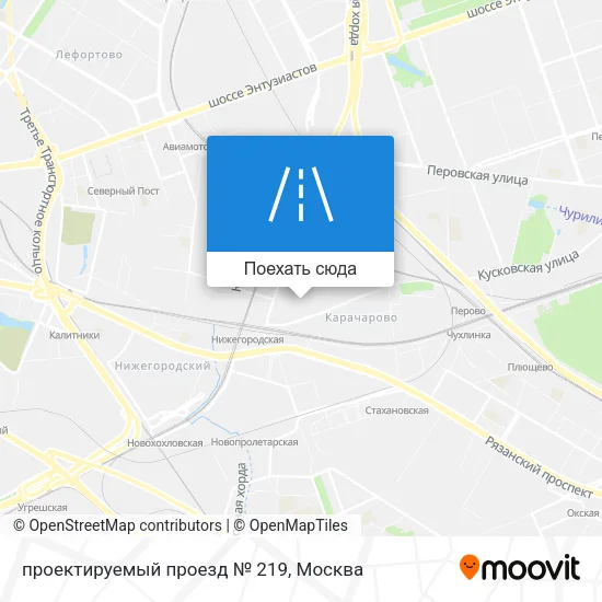Карта проектируемый проезд № 219