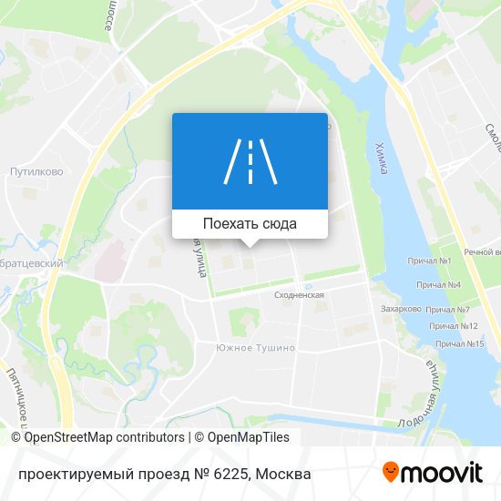 Карта проектируемый проезд № 6225