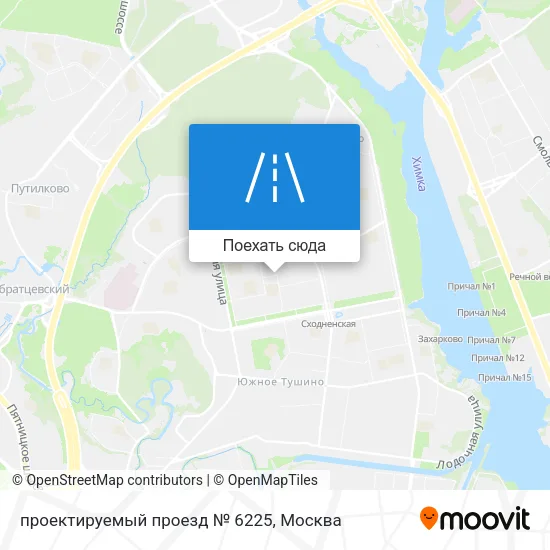 Карта проектируемый проезд № 6225
