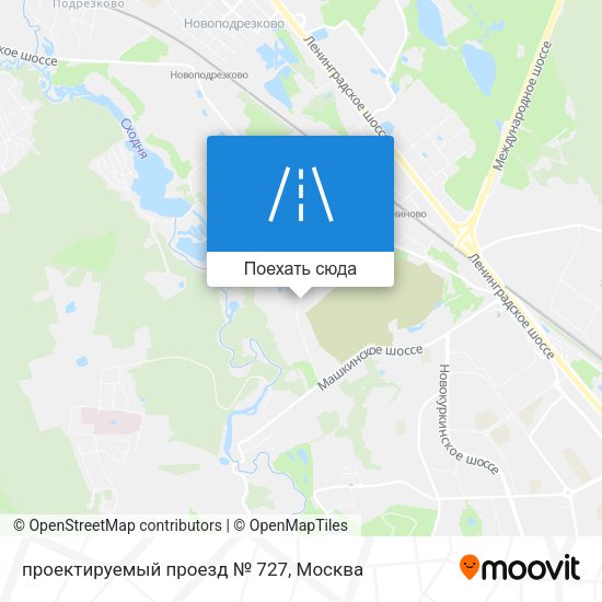 Карта проектируемый проезд № 727