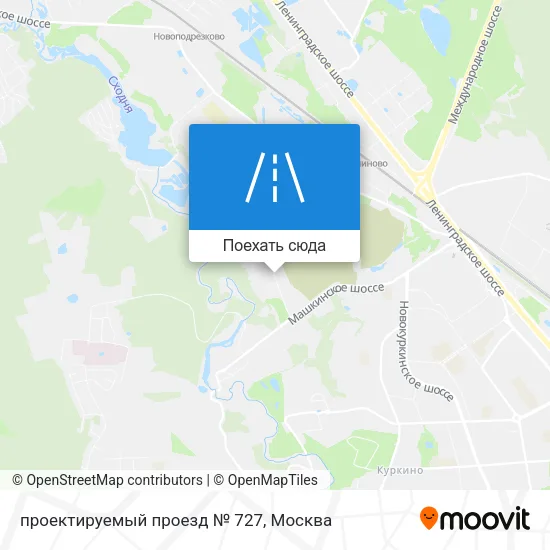 Карта проектируемый проезд № 727
