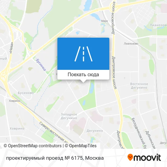 Карта проектируемый проезд № 6175