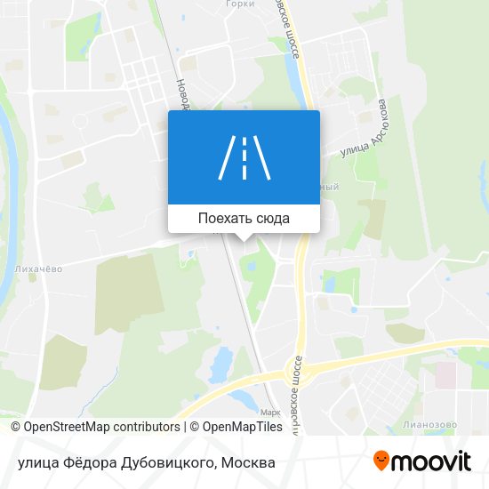 Карта улица Фёдора Дубовицкого