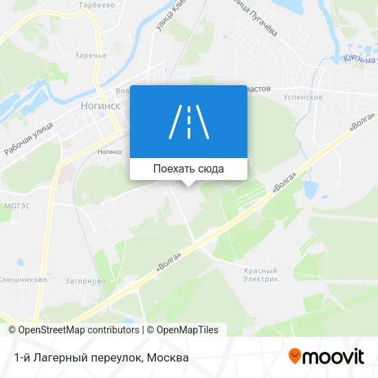 Карта 1-й Лагерный переулок
