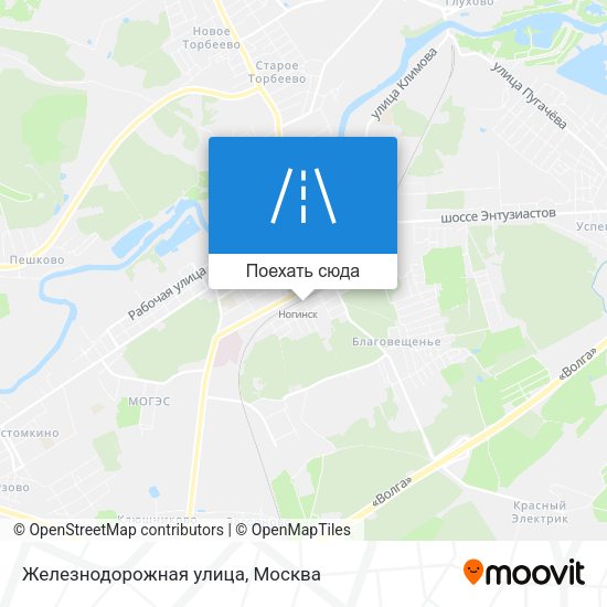 Карта Железнодорожная улица