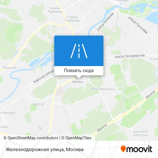 Карта Железнодорожная улица