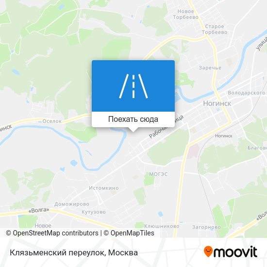 Карта Клязьменский переулок