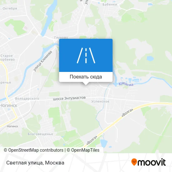 Карта Светлая улица