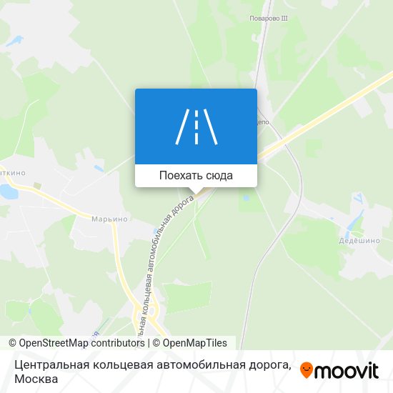 Карта Центральная кольцевая автомобильная дорога