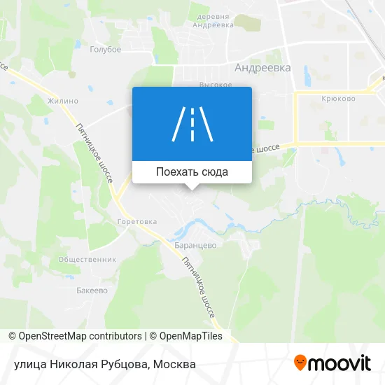 Карта улица Николая Рубцова