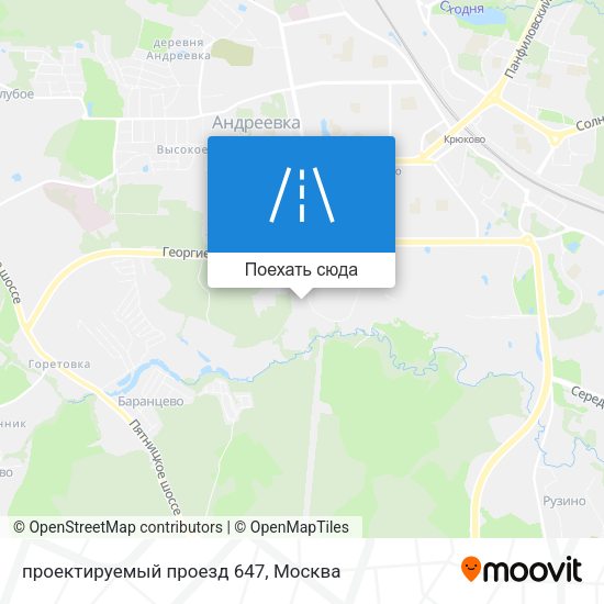 Карта проектируемый проезд 647