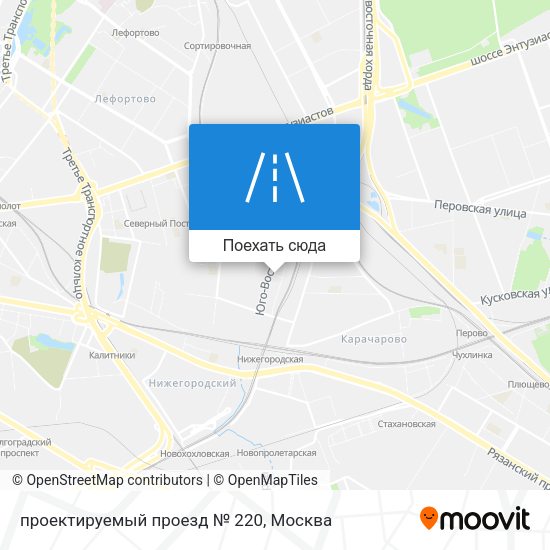 Карта проектируемый проезд № 220