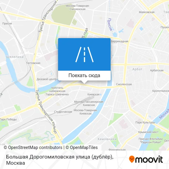Карта Большая Дорогомиловская улица (дублёр)