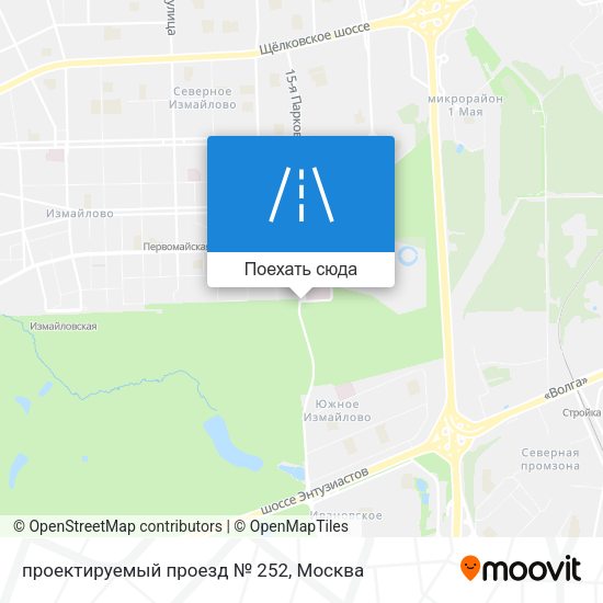 Карта проектируемый проезд № 252