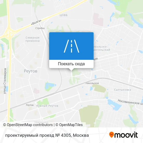 Карта проектируемый проезд № 4305