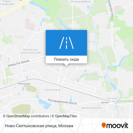 Карта Ново-Салтыковская улица