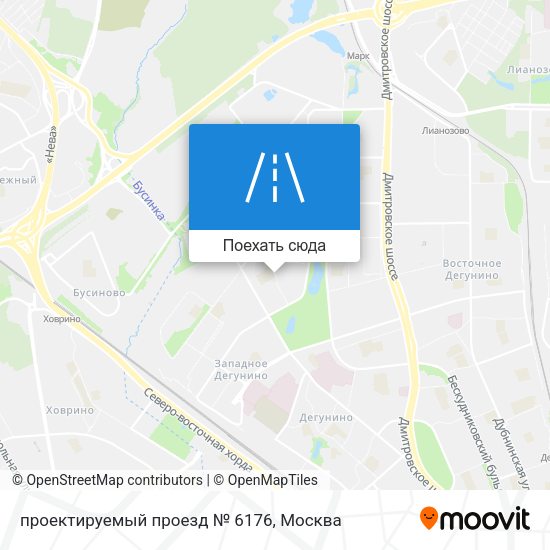 Карта проектируемый проезд № 6176
