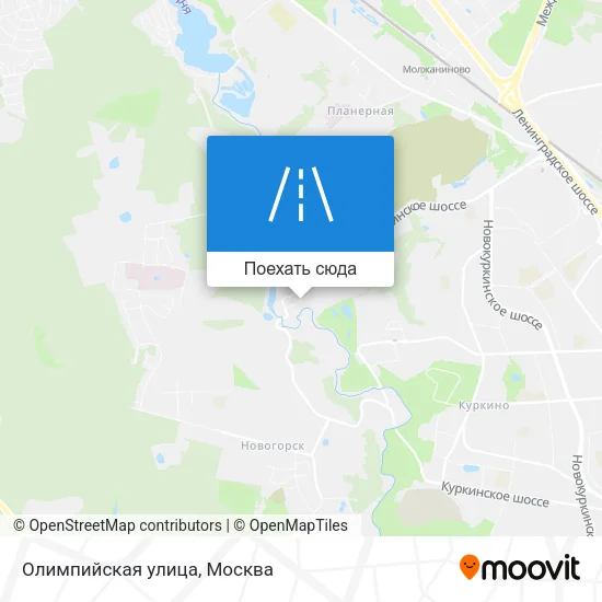 Карта Олимпийская улица