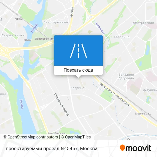 Карта проектируемый проезд № 5457