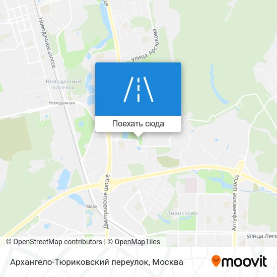 Карта Архангело-Тюриковский переулок
